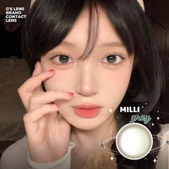 Kính áp tròng 6 tháng MILLI GRAY màu xám rêu sáng tây giãn tròng nhỏ GTRENDY - MC38