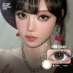 Kính áp tròng 6 tháng MILLI GRAY màu xám rêu sáng tây giãn tròng nhỏ GTRENDY - MC38