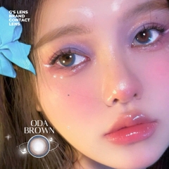 Kính áp tròng 6 tháng ODA BROWN màu nâu sáng tây giãn tròng nhỏ GTRENDY - MC38