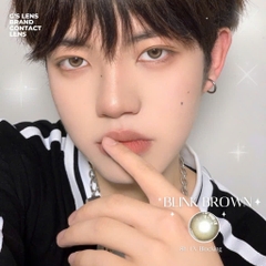 Kính áp tròng 6 tháng BLINK BROWN màu nâu tây sáng giãn tròng nhỏ GTRENDY - MC38