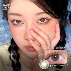 Kính áp tròng 6 tháng BLINK BROWN màu nâu tây sáng giãn tròng nhỏ GTRENDY - MC38