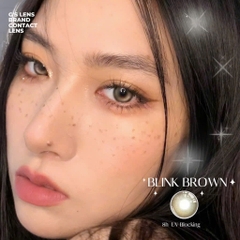 Kính áp tròng 6 tháng BLINK BROWN màu nâu tây sáng giãn tròng nhỏ GTRENDY - MC38