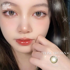 Kính áp tròng 6 tháng BLINK BROWN màu nâu tây sáng giãn tròng nhỏ GTRENDY - MC38