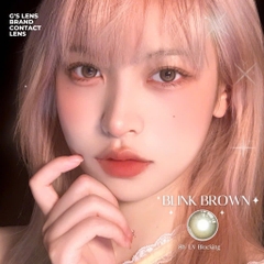 Kính áp tròng 6 tháng BLINK BROWN màu nâu tây sáng giãn tròng nhỏ GTRENDY - MC38
