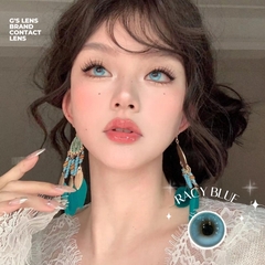 Kính áp tròng 6 tháng RACY BLUE màu xanh sáng tây giãn tròng nhỏ GTRENDY - MC38