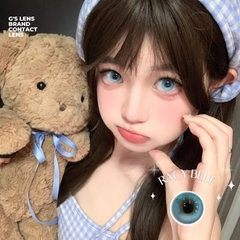 Kính áp tròng 6 tháng RACY BLUE màu xanh sáng tây giãn tròng nhỏ GTRENDY - MC38