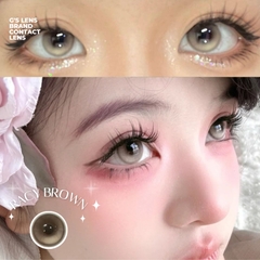 Kính áp tròng 6 tháng RACY BROWN màu nâu sáng tây giãn tròng nhỏ GTRENDY - MC38