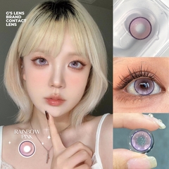 Kính áp tròng 6 tháng RAINBOW PINK màu hồng sáng tây giãn tròng nhỏ GTRENDY - MC38