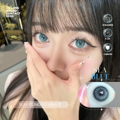 Kính áp tròng 6 tháng SEA BLUE màu xanh sáng tây giãn tròng nhỏ EMEI - GTRENDY - MCK1