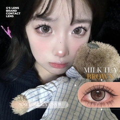 Kính áp tròng 6 tháng MILK TEA BROWN màu nâu sáng tây giãn tròng vừa GTRENDY - MC38