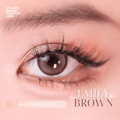 Kính áp tròng 6 tháng EMILY BROWN màu nâu trà tự nhiên giãn tròng vừa GTRENDY - MC38