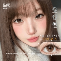 Kính áp tròng 6 tháng MOON EYES BROWN tự nhiên giãn tròng nhỏ BABIEE - BABIEE