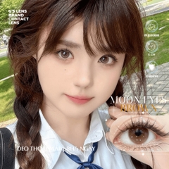 Kính áp tròng 6 tháng MOON EYES BROWN tự nhiên giãn tròng nhỏ BABIEE - BABIEE