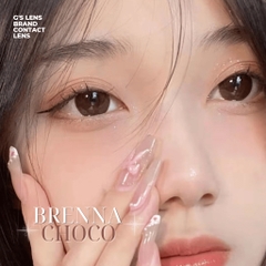 Kính áp tròng 6 tháng BRENNA CHOCO màu choco tự nhiên giãn tròng vừa BABIEE - BABIEE