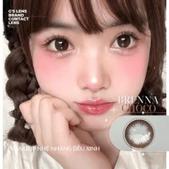 Kính áp tròng 6 tháng BRENNA CHOCO màu choco tự nhiên giãn tròng vừa BABIEE - BABIEE