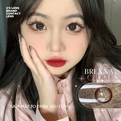 Kính áp tròng 6 tháng BRENNA CHOCO màu choco tự nhiên giãn tròng vừa BABIEE - BABIEE