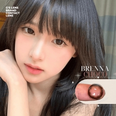 Kính áp tròng 6 tháng BRENNA CHOCO màu choco tự nhiên giãn tròng vừa BABIEE - BABIEE
