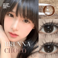 Kính áp tròng 6 tháng BRENNA CHOCO màu choco tự nhiên giãn tròng vừa BABIEE - BABIEE