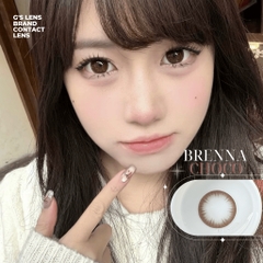 Kính áp tròng 6 tháng BRENNA CHOCO màu choco tự nhiên giãn tròng vừa BABIEE - BABIEE