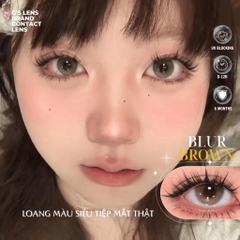 Kính áp tròng 6 tháng BLUR BROWN màu nâu tự nhiên giãn tròng nhỏ GTRENDY - MCK1