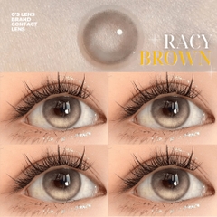 Kính áp tròng 6 tháng RACY BROWN màu nâu sáng tây giãn tròng nhỏ GTRENDY - MC38