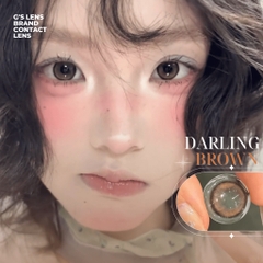Kính áp tròng 6 tháng DARLING BROWN màu nâu tự nhiên giãn tròng nhỏ GTRENDY -