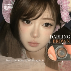Kính áp tròng 6 tháng DARLING BROWN màu nâu tự nhiên giãn tròng nhỏ GTRENDY -