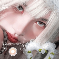 Kính áp tròng 6 tháng RAINBOW GRAY màu xám sáng tây giãn tròng nhỏ GTRENDY - MC38