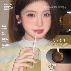 Kính áp tròng 6 tháng NAREE BROWN màu nâu sáng tây giãn tròng vừa GTRENDY - MC38