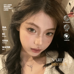 Kính áp tròng 6 tháng NAREE SOON BROWN màu nâu sáng tây giãn tròng vừa GTRENDY - MC38