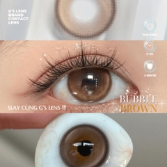 Kính áp tròng 6 tháng BUBBLE BROWN màu nâu tự nhiên giãn tròng nhỏ GTRENDY - MC38