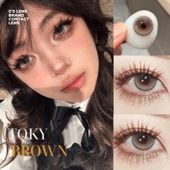 Kính áp tròng 6 tháng TOKY BROWN màu nâu tự nhiên giãn tròng nhỏ GTRENDY - MCK1