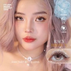 Kính áp tròng 6 tháng RACY BROWN màu nâu sáng tây giãn tròng nhỏ GTRENDY - MC38
