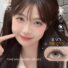 Kính áp tròng 6 tháng RACY BROWN màu nâu sáng tây giãn tròng nhỏ GTRENDY - MC38