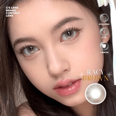 Kính áp tròng 6 tháng RACY BROWN màu nâu sáng tây giãn tròng nhỏ GTRENDY - MC38