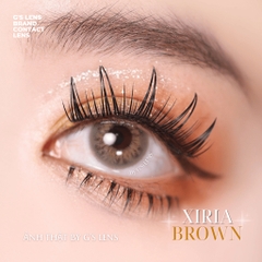 Kính áp tròng 6 tháng XIRIA BROWN màu nâu sáng tây giãn tròng nhỏ GTRENDY - MC38
