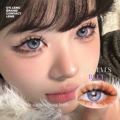 Kính áp tròng 6 tháng FOX EYES BLUE màu xanh tím sáng tây giãn tròng vừa GTRENDY - MC38