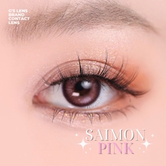 Kính áp tròng 6 tháng SAIMON PINK màu hồng nâu sáng tây giãn tròng nhỏ - Louci