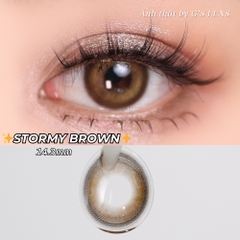 Kính áp tròng 6 tháng STORMY BROWN màu nâu tự nhiên giãn tròng nhỏ GTRENDY - MC38