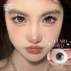 Kính áp tròng 6 tháng TEEMO GRAY màu xám đen tự nhiên giãn tròng nhỏ - BABIEE