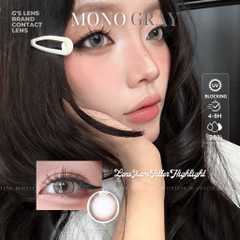 Kính áp tròng 6 tháng MONO GRAY màu xám sáng tây giãn tròng nhỏ GTRENDY - MC38