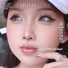 Kính áp tròng 6 tháng MONO GRAY màu xám sáng tây giãn tròng nhỏ GTRENDY - MC38