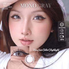 Kính áp tròng 6 tháng MONO GRAY màu xám sáng tây giãn tròng nhỏ GTRENDY - MC38