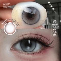 Kính áp tròng 6 tháng MONO GRAY màu xám sáng tây giãn tròng nhỏ GTRENDY - MC38