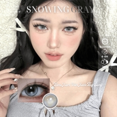 Kính áp tròng 6 tháng SNOWING GRAY màu xám sáng tây giãn tròng nhỏ GTRENDY - MCK1