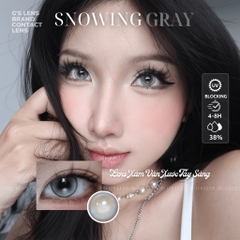 Kính áp tròng 6 tháng SNOWING GRAY màu xám sáng tây giãn tròng nhỏ GTRENDY - MCK1
