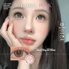 Kính áp tròng 6 tháng TEDDY PINK màu hồng tự nhiên giãn tròng nhỏ GTRENDY - MCK1