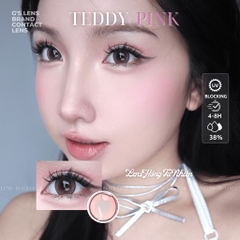Kính áp tròng 6 tháng TEDDY PINK màu hồng tự nhiên giãn tròng nhỏ GTRENDY - MCK1