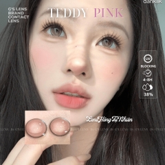Kính áp tròng 6 tháng TEDDY PINK màu hồng tự nhiên giãn tròng nhỏ GTRENDY - MCK1