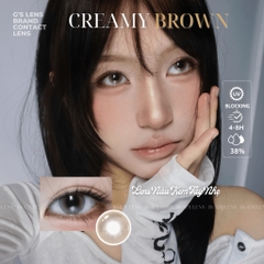 Kính áp tròng 6 tháng CREAMY BROWN màu nâu tự nhiên giãn tròng nhỏ GTRENDY - MC38